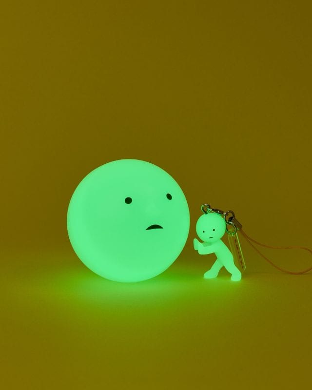 smiski strap accessories series 2 glow in the dark pushing.